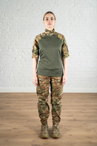 Військова жіноча форма убакс короткий рукав та штани з кишенями CoolMax ріп-стоп standart Мультикам Олива (628) , L - зображення 1