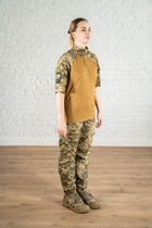 Женская армейская форма убакс короткий рукав и штаны с карманами CoolMax рип-стоп standart Пиксель Койот (630) , 3XL - изображение 4
