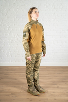 Женская армейская форма убакс и штаны с карманами рип-стоп CoolMax standart Пиксель Койот (624) , 3XL - изображение 4