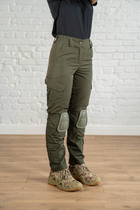 Жіночі військові штани зі вставними наколінниками ріп-стоп Олива (675) , 3XL - зображення 11