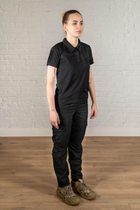 Військова жіноча форма поло та штани CoolMax ріп-стоп standart Чорна (640) , L - зображення 4