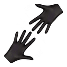 Нітрилові рукавиці без пудри Nitrylex Black Protective Gloves розмір L - изображение 3