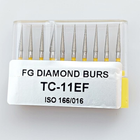 Бор алмазный FG стоматологический турбинный наконечник упаковка 10 шт UMG КОНУС 1,6/10,0 мм 314.166.504.016 - изображение 1