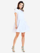 Sukienka trapezowa damska mini Awama A277 L Biała (5902360537743) - obraz 2