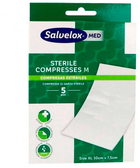 Kompres styrenowy Salvelox Med Sterile Compresses Absorbent and Breathable M 10 cm x 7.5 cm 5 szt (7310610025908) - obraz 1