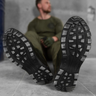 Мужские кожаные Кроссовки на прошитой резиновой подошве олива размер 44 - изображение 3