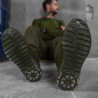 Ультралегкі чоловічі Кросівки з вентиляційними вставками олива розмір 45 - зображення 6