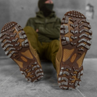 Чоловічі шкіряні Кросівки Alfa із сітчастими вставками на композитній підошві койот розмір 46 - зображення 5