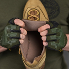 Мужские кожаные Кроссовки на прошитой резиновой подошве койот размер 46 - изображение 6