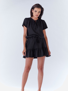 Плаття коротке літнє жіноче Awama A180 L/XL Чорне (5902360588998) - зображення 1