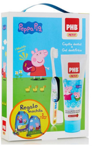 Набір для догляду за порожниною рота Phb Peppa Pig Зубний гель 75 мл + Зубна щітка + Сумка для взуття 2 шт (8435520006034) - зображення 1