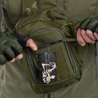 Нагрудная Сумка Cordura 1000D с дополнительными карманами / Вместительный однолямный Рюкзак олива размер - изображение 2