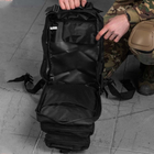 Влагозащищенный Рюкзак 25л с системой MOLLE / Походный Ранец на 5 отделений черный 25х15х42 см - изображение 5