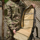 Водонепроникний Рюкзак Intruder із системою Molle / Міцний Ранець зелений камуфляж 75х55х40 см - зображення 7