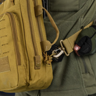 Нагрудная сумка-слинг 8 л 33x23x10 см / Рюкзак однолямный Oxford 900D с системой крепления MOLLE койот - изображение 6