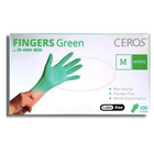 Рукавички нітрилові CEROS Fingers Green, 100 шт (50 пар), M - зображення 1