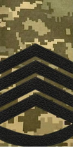 Погон "Головний Сержант" піксель мм14 на липучці велкро - зображення 1