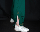 Адаптивные штаны Кіраса при травмировании ног трикотаж темно зеленые 4220 - изображение 4