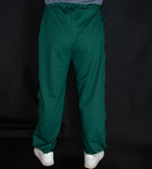 Адаптивные штаны Кіраса при травмировании ног трикотаж темно зеленые 4220 - изображение 5