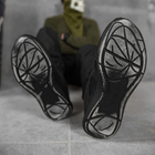 Мужские кожаные Кроссовки на резиновой подошве черные размер 45 - изображение 4