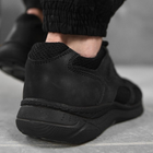 Чоловічі шкіряні Кросівки на гумовій підошві чорні розмір 40 - зображення 3
