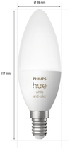 Inteligentna żarówka Philips Hue E14 świeczka RGBW 5.3 W 2 szt. (8719514356719) - obraz 3