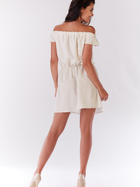 Sukienka trapezowa damska mini Infinite You M136 XL Ecru (5902360510500) - obraz 2