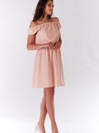 Sukienka trapezowa damska mini Infinite You M136 XL Różowa (5902360510449) - obraz 4