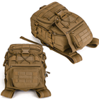 Рюкзак тактический AOKALI Outdoor A18 36-55L Sand - зображення 5