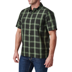 Рубашка тактическая 5.11 Tactical Nate Short Sleeve Shirt XL Black Plaid - изображение 3