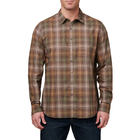 Рубашка тактическая 5.11 Tactical Igor Plaid Long Sleeve Shirt XL Umber Brown Plaid - изображение 1