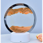 Настільна LED лампа нічник RGB Пісочний годинник 3D Sandscape, помаранчевий пісок