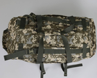 Сумка-рюкзак багатофункціональна Піксель 120 л, баул речовий армійський, сумка транспортна тактична на 120л - изображение 2