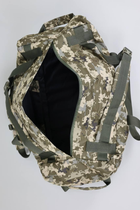 Сумка-рюкзак багатофункціональна Піксель 120 л, баул речовий армійський, сумка транспортна тактична на 120л - изображение 4