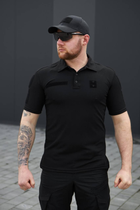 Мужская футболка Поло для Полиции и ГСЧС черный цвет Cool-pass Размер 56 - изображение 1