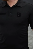 Мужская футболка Поло для Полиции и ГСЧС черный цвет Cool-pass Размер 56 - изображение 4