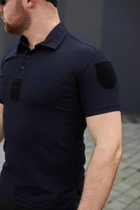 Мужская футболка Поло для ДСНС темно-синяя ткань Cool-pass размер 44 - изображение 3