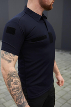 Мужская футболка Поло для ДСНС темно-синяя ткань Cool-pass размер 52 - изображение 5