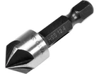 Зенкер конический по металу YATO YT-44724: HSS, Ø= 12.4 мм, l= 40 мм, 5 пругов, HEX- 1/4"