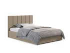 Ліжко полуторне з підйомним механізмом 140x200 Line Beige Віорина Деко Бежевий (каркас з ламелями/без матраца) (ЛДСП/тканина)