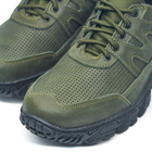 Тактичні кросівки літні PAV 307 олива хакі шкіряні сітка перфоровані прошиті 44 - зображення 10
