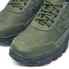 Тактические кроссовки летние PAV 307 хаки олива кожаные сетка перфорированные прошитые 45 - изображение 10