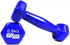 Гантель для фітнесу з вініловим покриттям 2шт GoDo GD-0.5BL