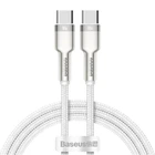 Кабель Baseus Cafule Metal Cable Type-C to Type-C 100W 20V 5A 1м (CATJK-C02) White