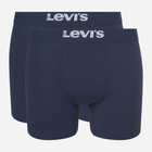 Набір трусів шорти чоловічий 2 шт Levi's Solid Basic Boxer Brief Organic Co 2P 7012228420060 S Темно-синій (8720245437677)