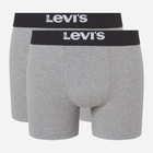 Набір трусів шорти чоловічий 2 шт Levi's Solid Basic Boxer Brief Organic Co 2P 7012228420070 M Сірий (8720245437738) - зображення 3