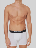 Набір трусів шорти чоловічий 2 шт Levi's Solid Basic Boxer Brief Organic Co 2P 7012228420110 XL Білий/Чорний (8720245437851) - зображення 2