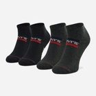 Набір чоловічих шкарпеток коротких бавовняних 2 пари Levi's Low Cut Logo 2P 7012195070030 39-42 Чорний/Темно-сірий (8720245286244) - зображення 1