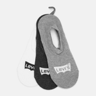 Zestaw damskich skarpet stopek 3 pary Levi's High Cut Batwing Logo Recycled Cotton 3P 7012246710030 35-38 Biały/Szary (8720245507066) - obraz 1
