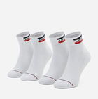 Набір жіночих шкарпеток високих бавовняних 2 пари Levi's Mid Cut Logo 2P 9020110010030 35-38 Білий (8720245286565) - зображення 1